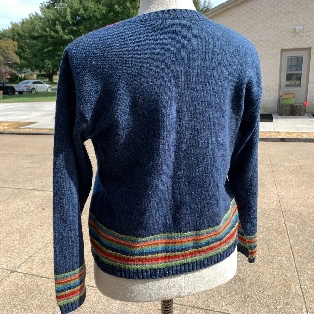 Liz Claiborne wool blend argyle v-neck sweater - Picture 5 of 12